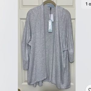 NWT Woman JOAN VASS Gray CARDIGAN Size XS